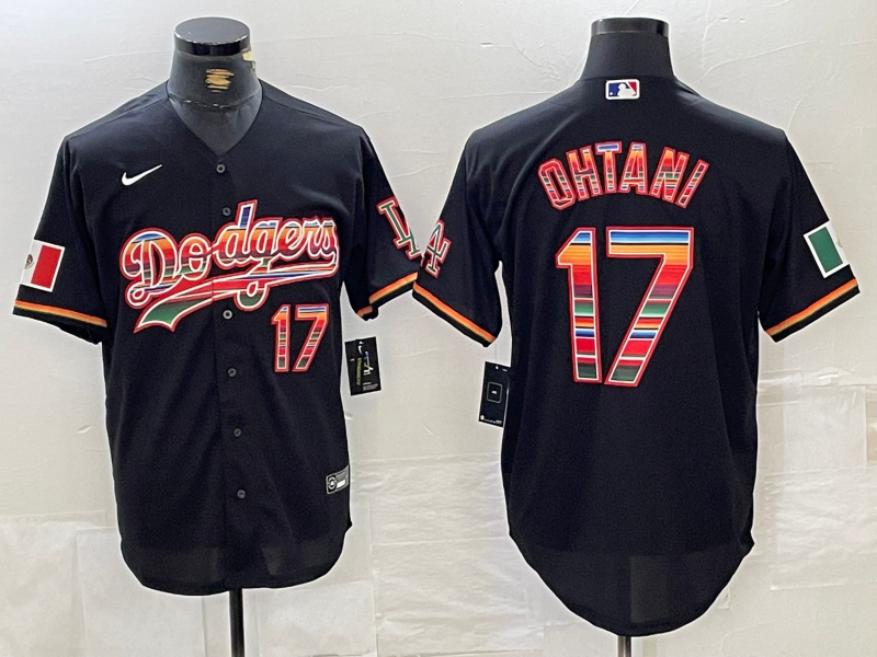 Men's Los Angeles Dodgers Shohei Ohtani #17 Black Name Jersey
